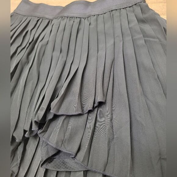 Eleloveph Lola Skort Solid Black Plaid Elastic Waistband Mini Size XS - Picture 4 of 9